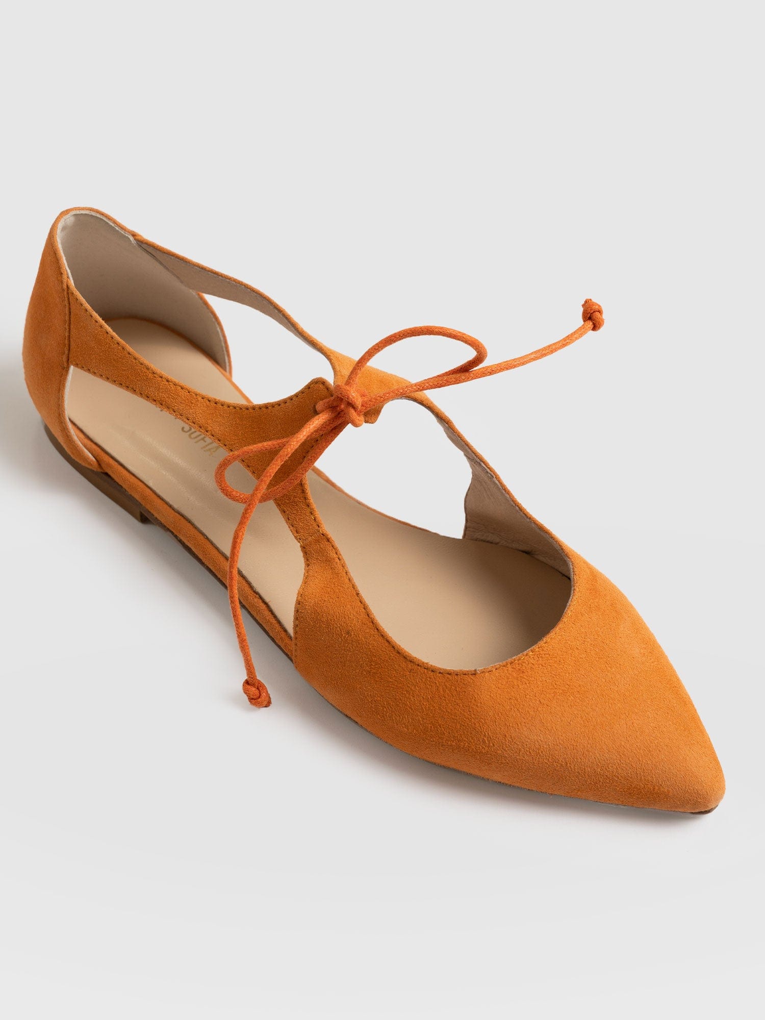 Tie Up Mary Janes Orange - Women's Loafers | Saint + Sofia® UK